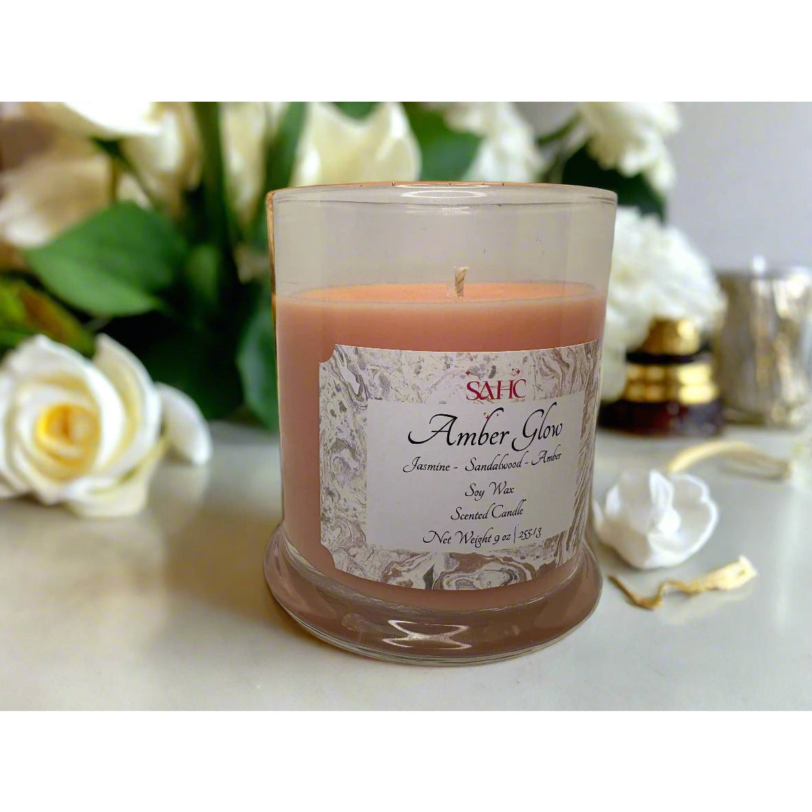 Amber Glow Scented Soy Wax Candle