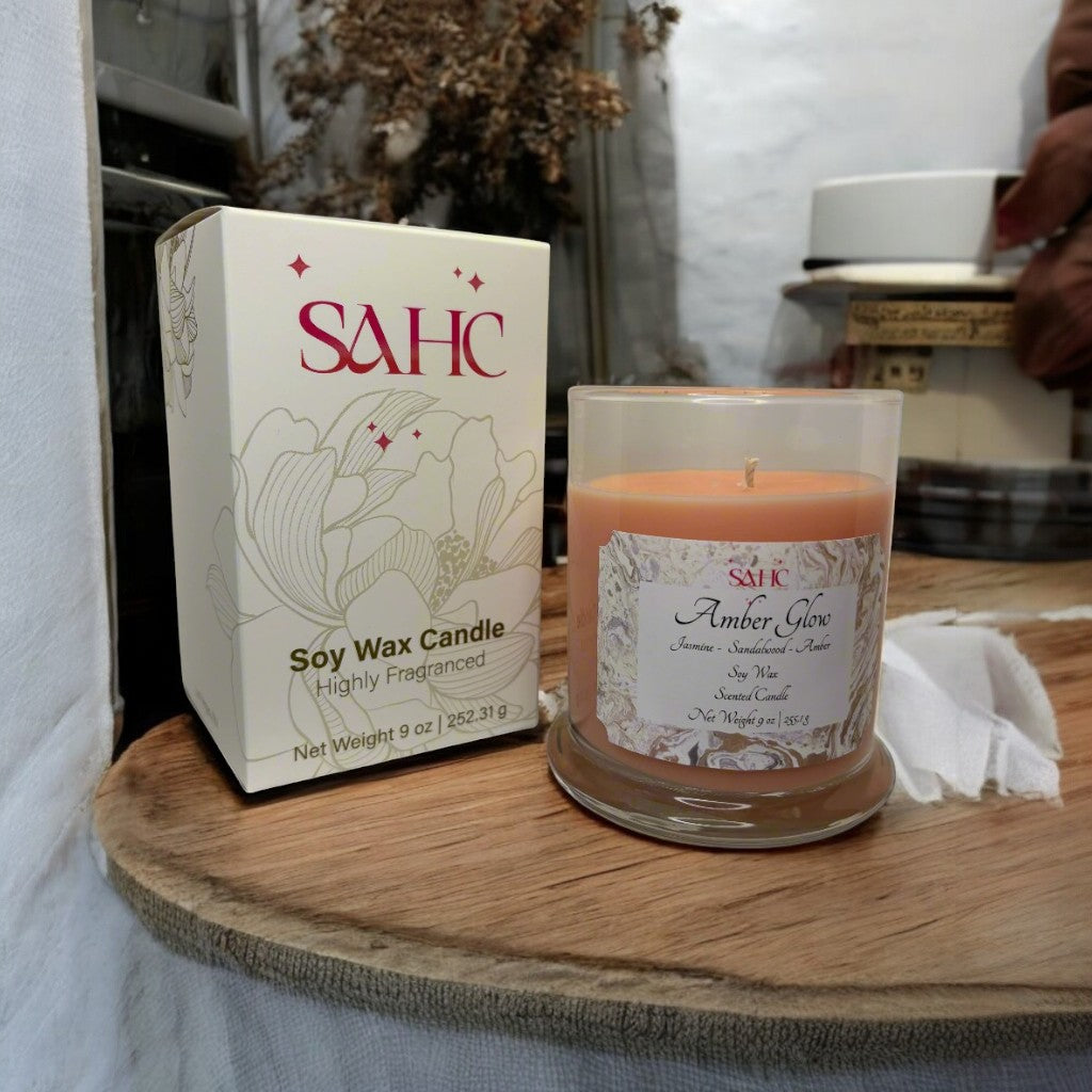 Amber Glow Scented Soy Wax Candle