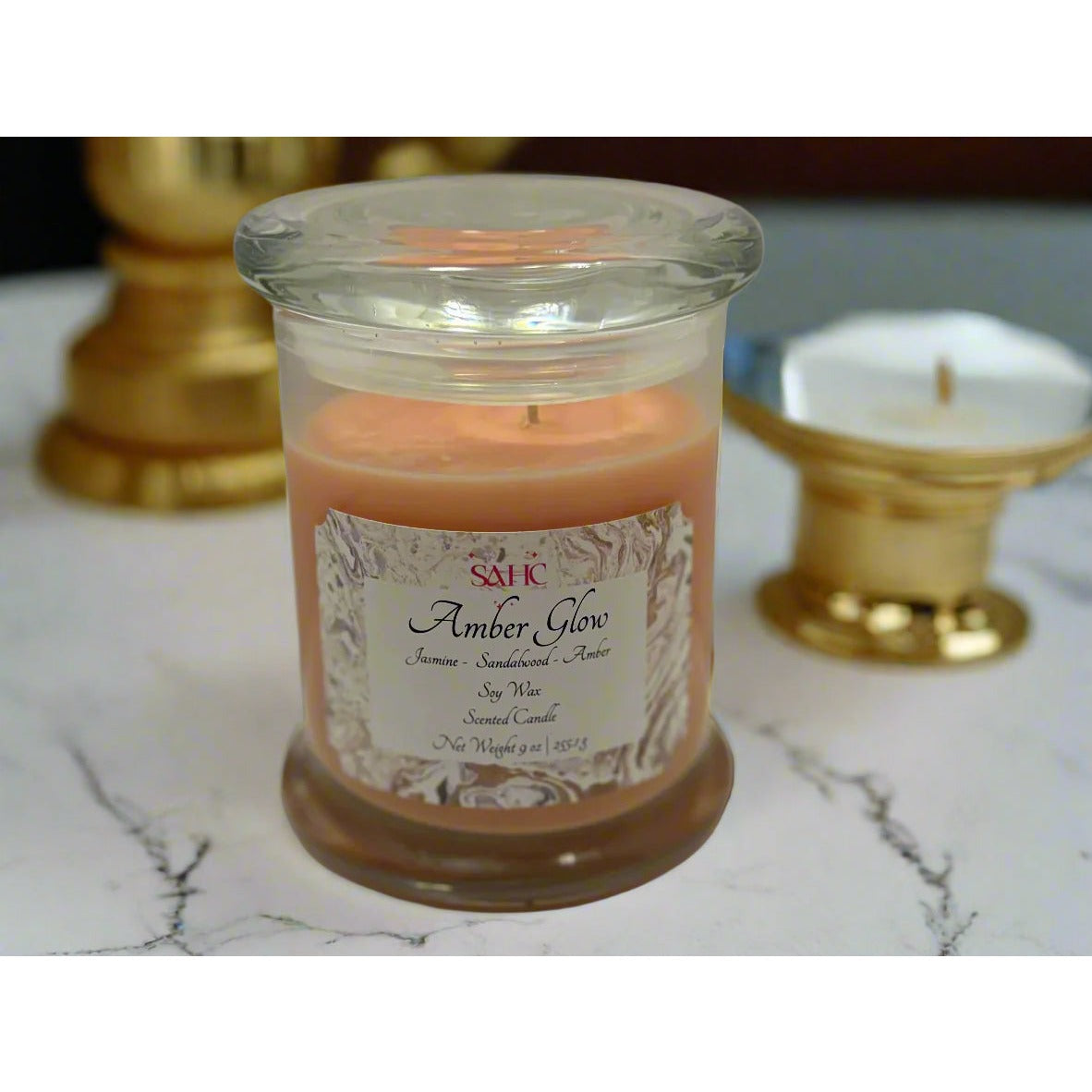 Amber Glow Scented Soy Wax Candle