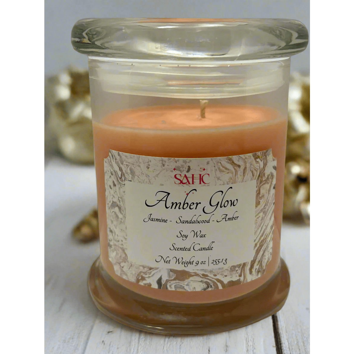 Amber Glow Scented Soy Wax Candle