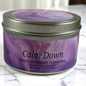 Relaxing Lavender Soy Candle - Calm Down