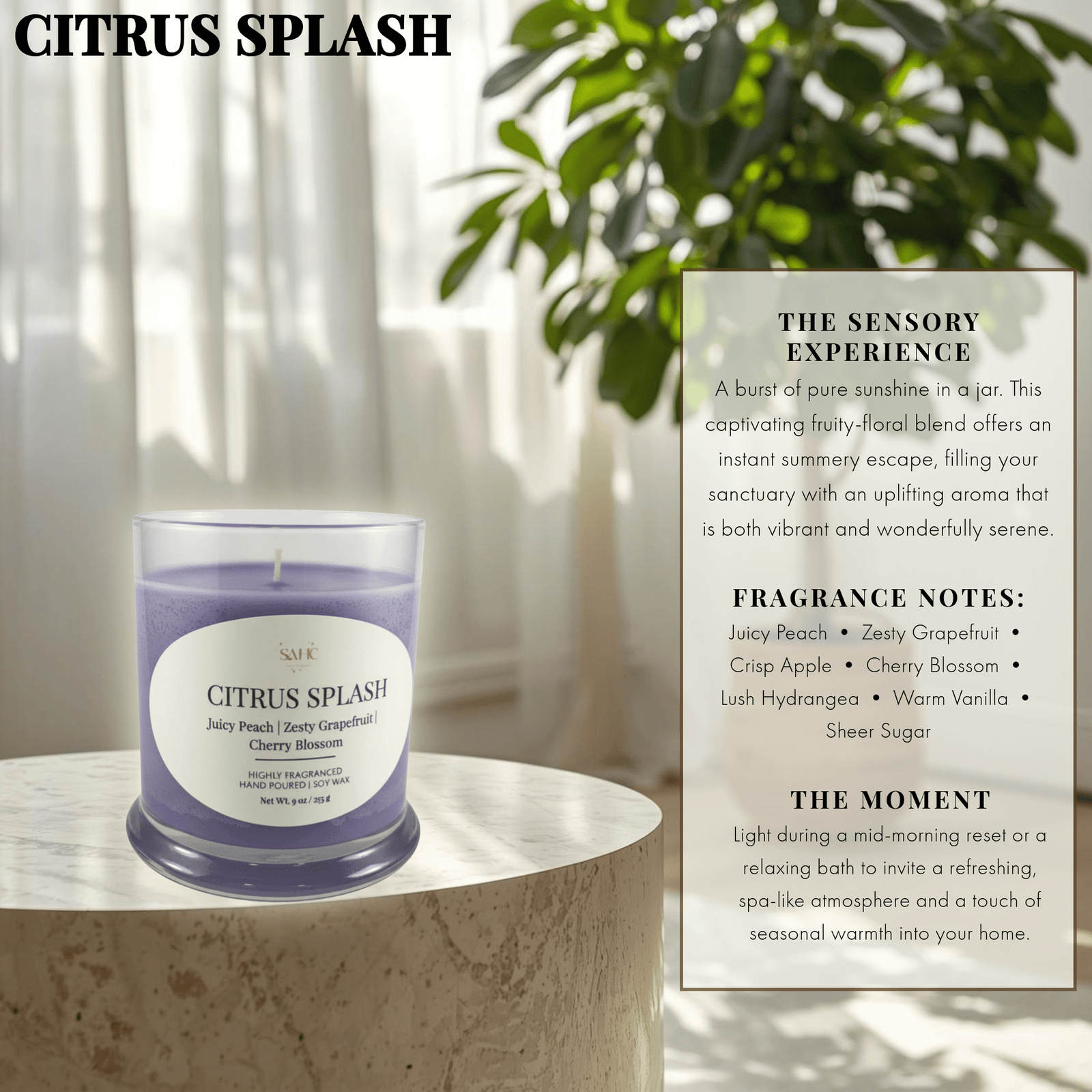 Citrus Splash Scented Soy Candle