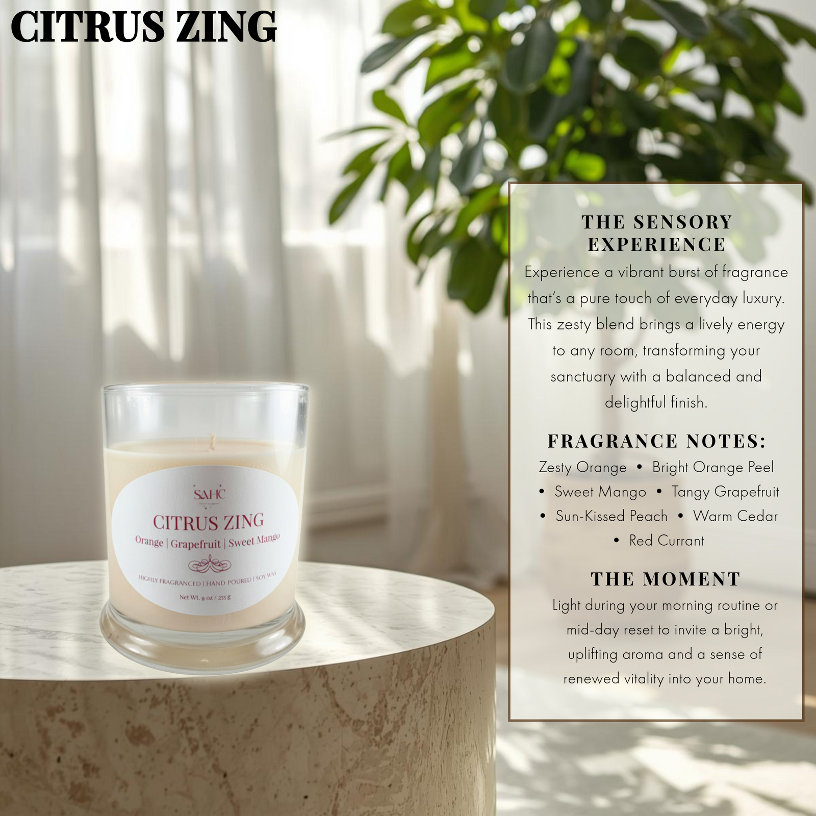 Citrus Zing | Hand-Poured Candle