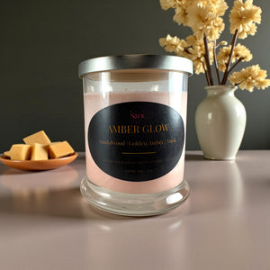 Amber Glow Scented Soy Wax Candle