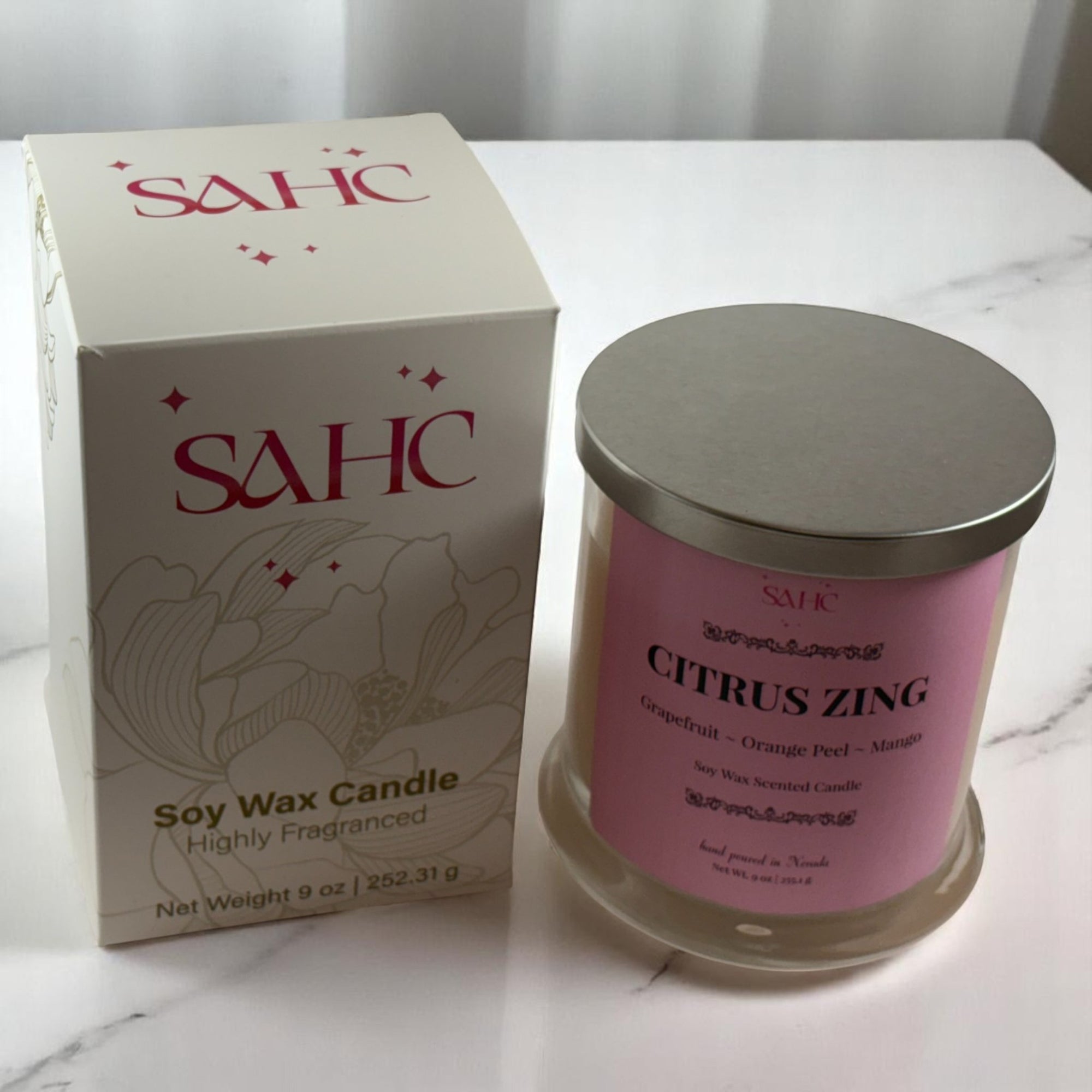 Citrus Zing Scented Soy Candle
