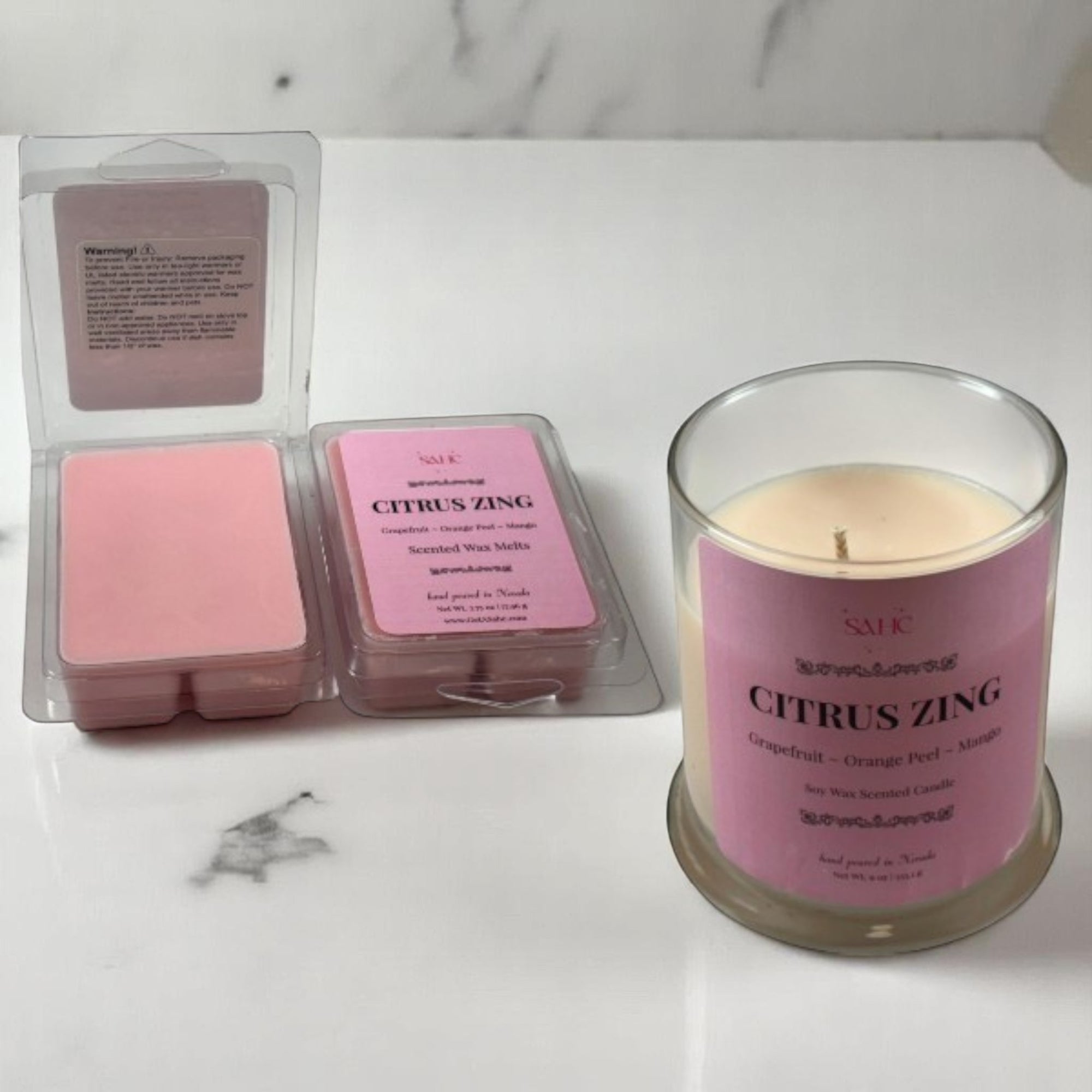 Citrus Zing Scented Soy Candle