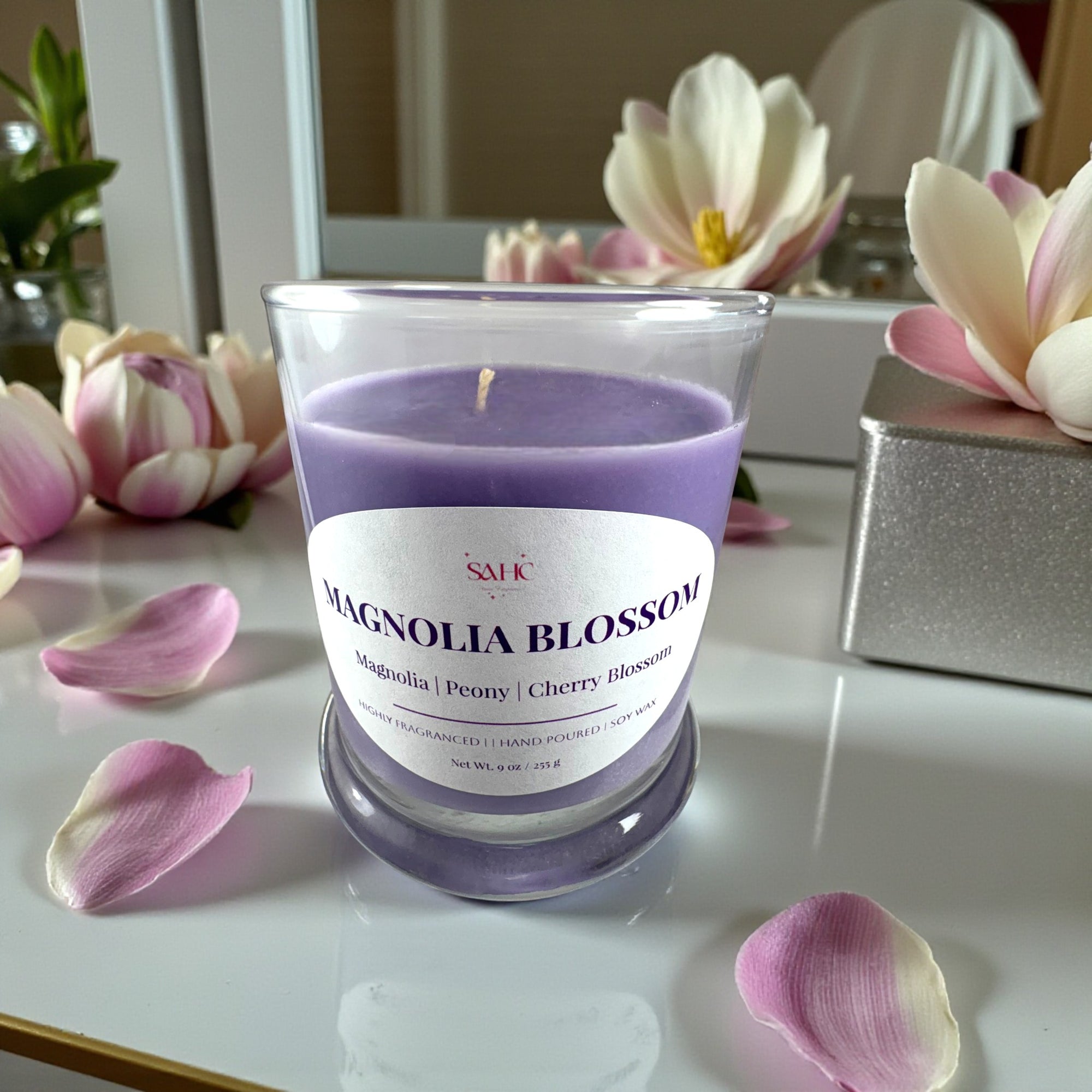 Magnolia Blossom Scented Soy Candle
