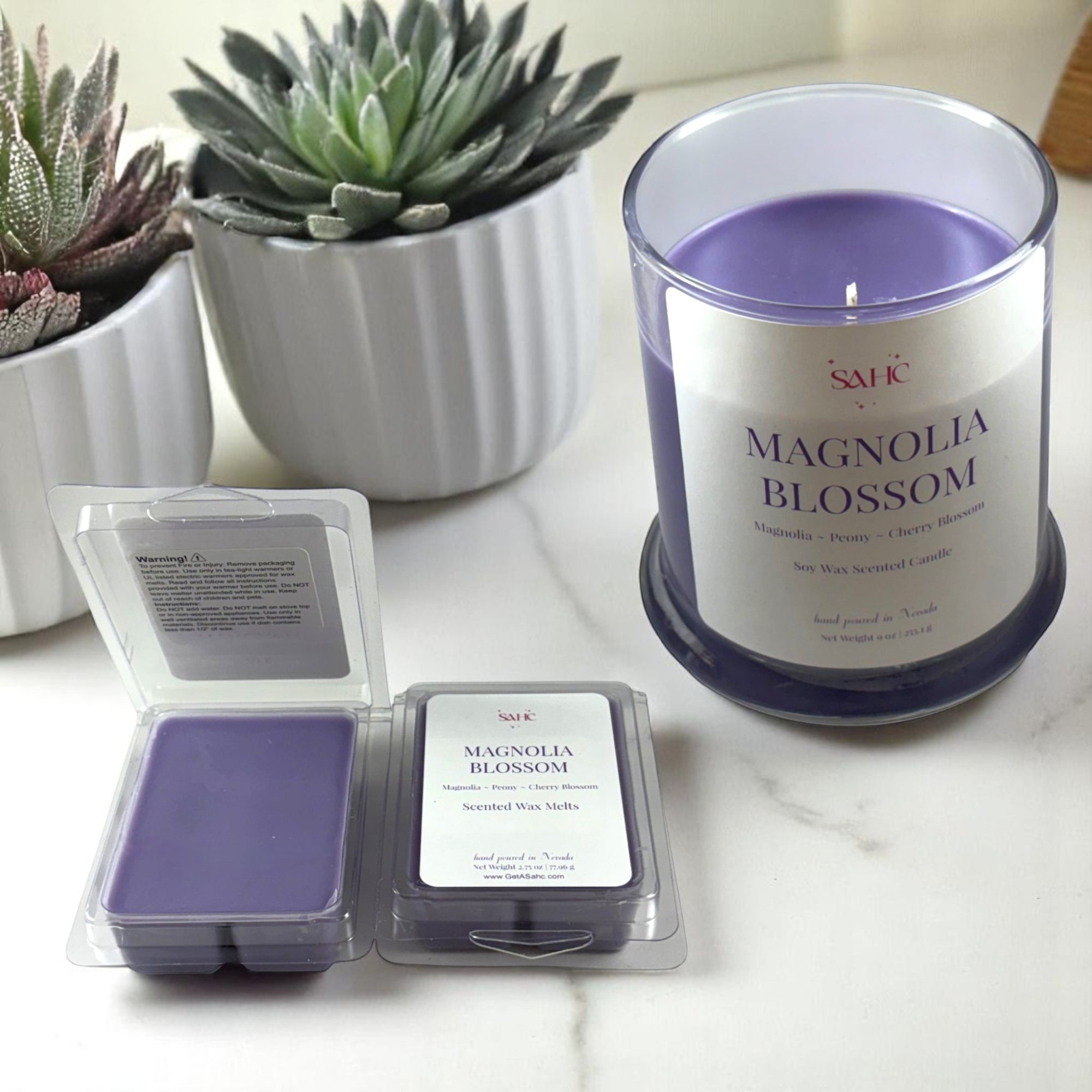 Magnolia Blossom Scented Soy Candle