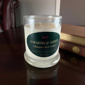 Oakmoss & Amber Scented Soy Candle
