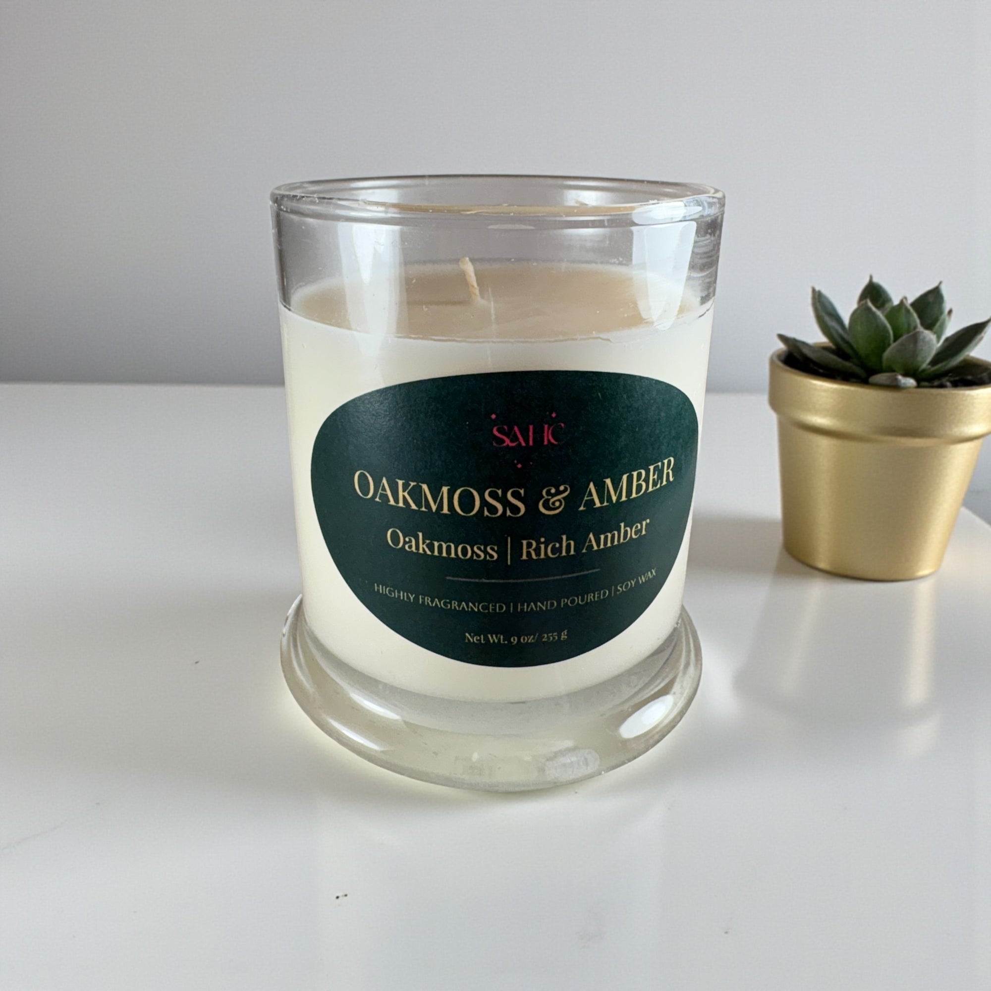 Oakmoss & Amber Scented Soy Candle