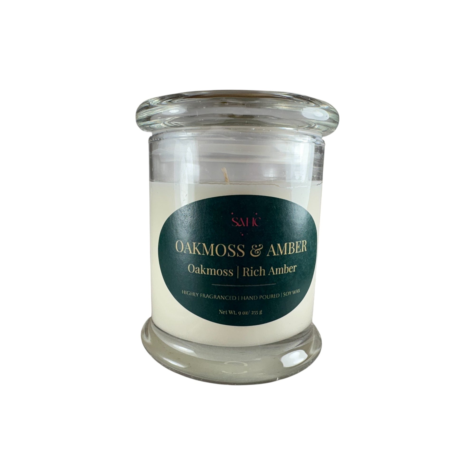 Oakmoss & Amber Scented Soy Candle