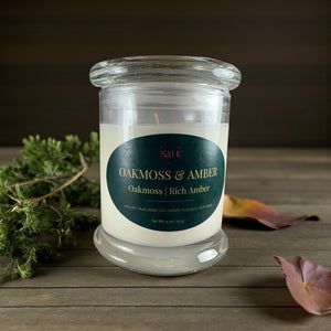 Oakmoss & Amber Scented Soy Candle