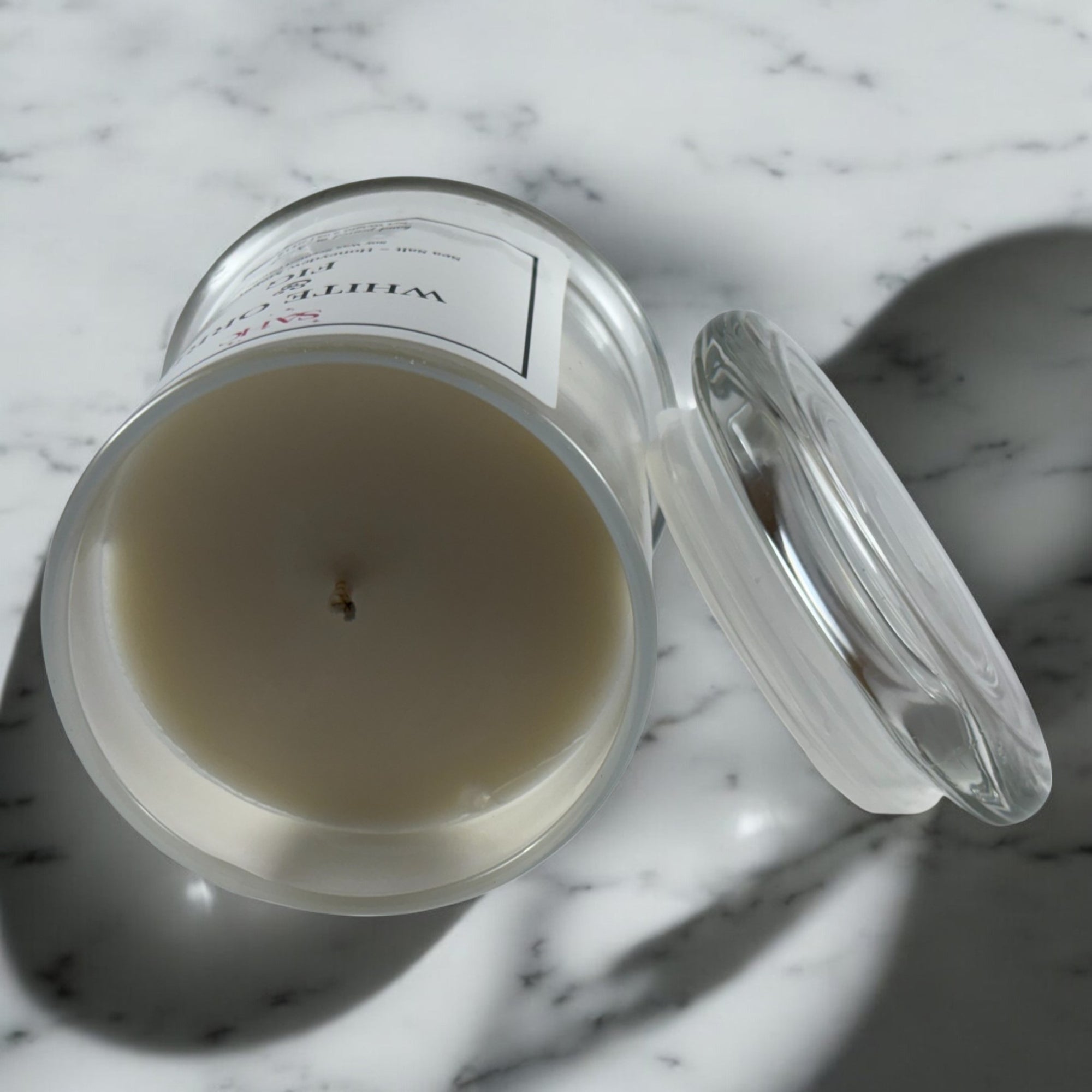 White Orris & Fig Scented Soy Candle