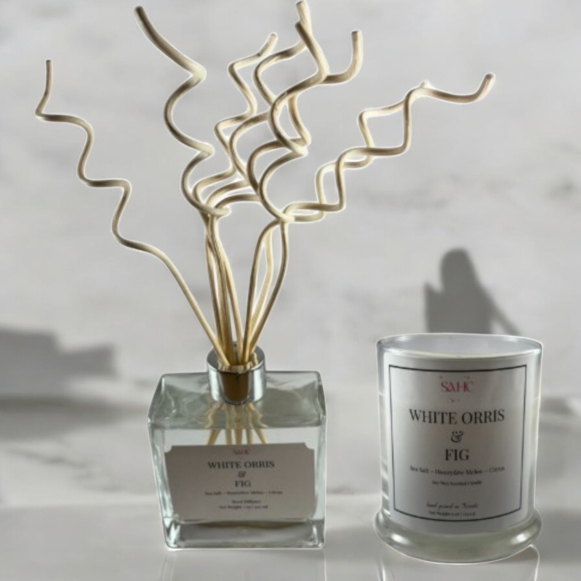 White Orris & Fig Scented Soy Candle