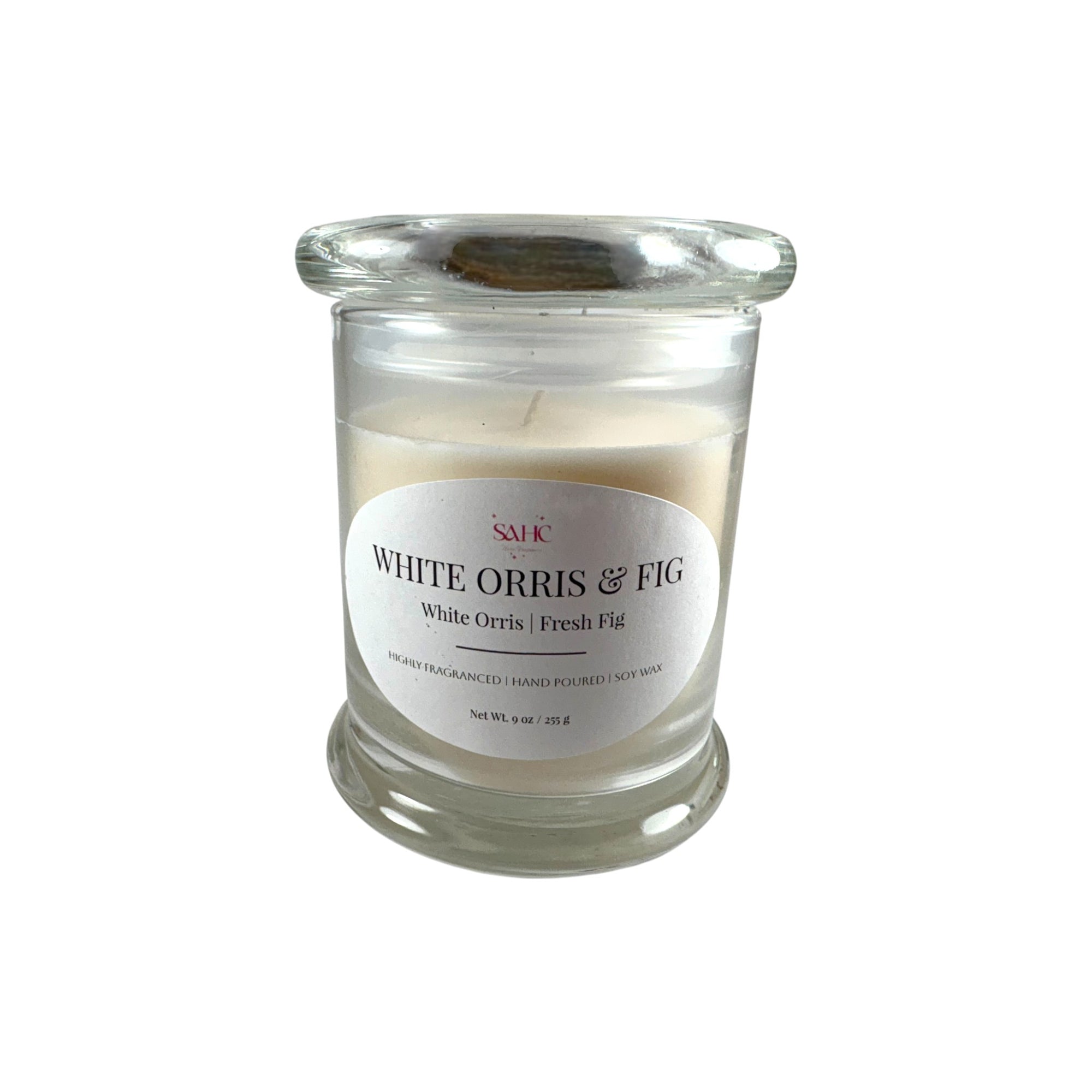 White Orris & Fig Scented Soy Candle