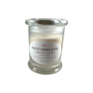 White Orris & Fig Scented Soy Candle