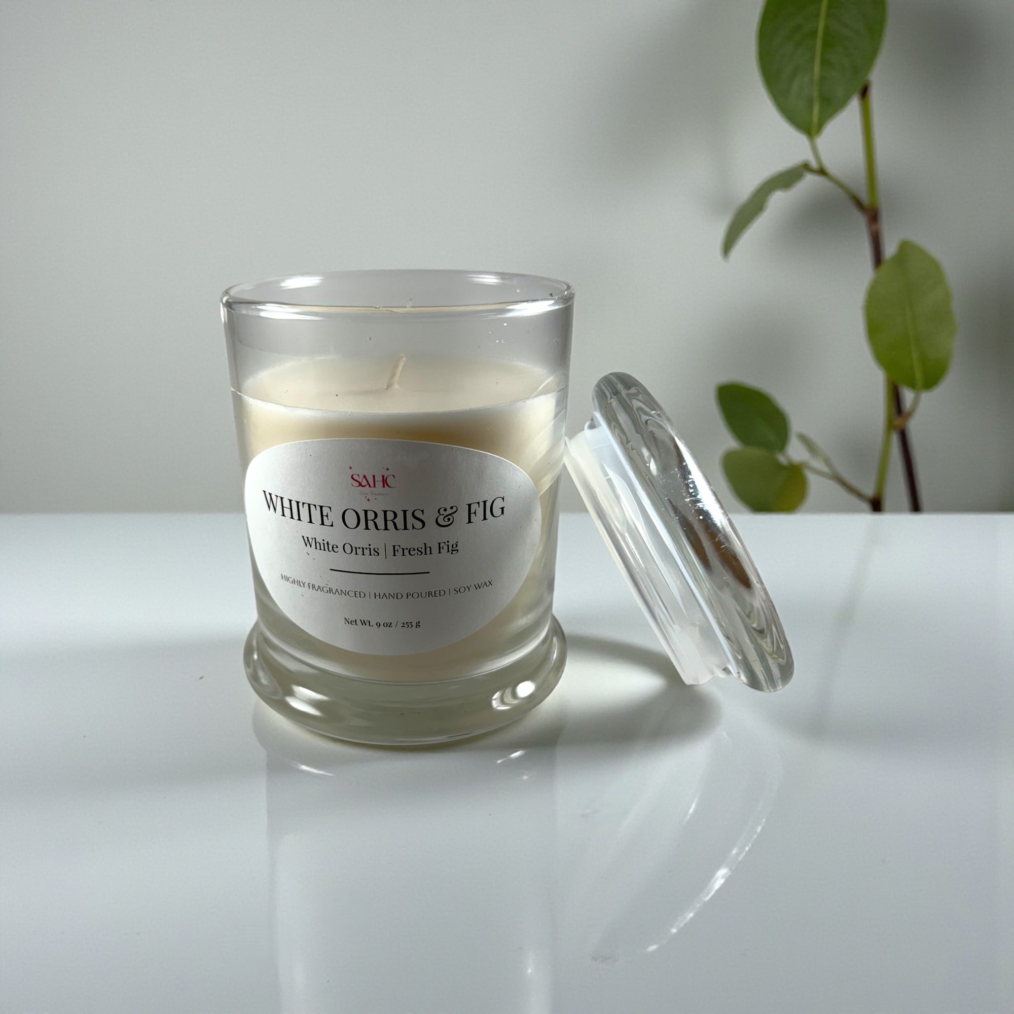White Orris & Fig Scented Soy Candle