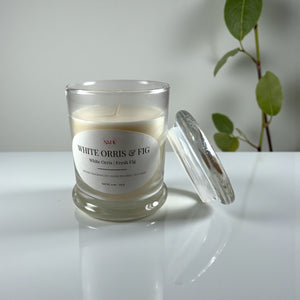 White Orris & Fig Scented Soy Candle