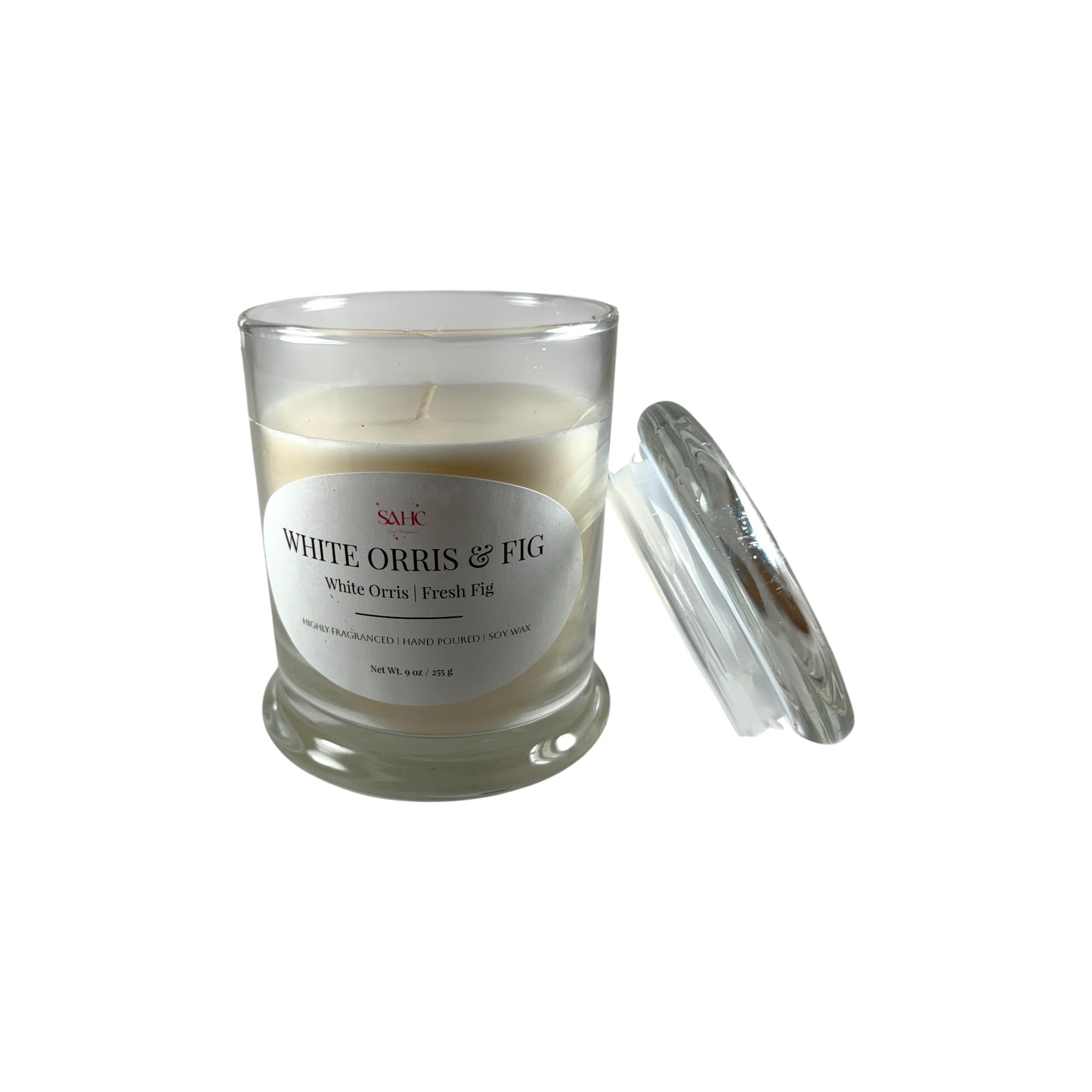 White Orris & Fig Scented Soy Candle